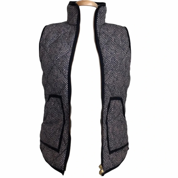 J. Crew Herringbone Puffy Jacket Size Xsmall - Picture 1 of 9